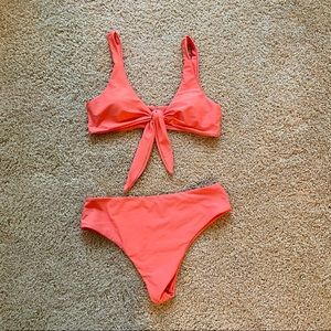 Coral Two Piece Zaful Bikini